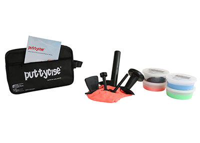 Puttycise Theraputty tool - 5-tool set with 4 x 6 oz putties, with bag