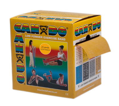 CanDo Low Powder Exercise Band - 25 yard roll