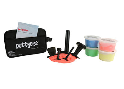 Puttycise Theraputty tool - 5-tool set with 4 x 1 lb putties, with bag