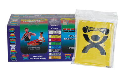 CanDo Latex Free Exercise Band - box of 40, 4' length