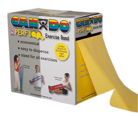 CanDo Latex Free Exercise Band - 100 yard Perf 100 roll