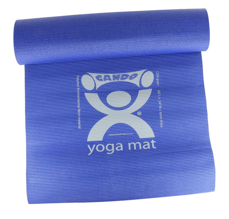 CanDo® Exercise Mat - yoga mat - Blue, 68" x 24" x 0.25" - US MED REHAB